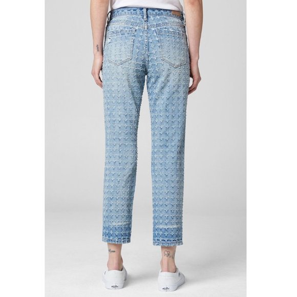 New Anthropologie Blank NYC Punch Line High Waisted Jeans Artsy Quirky Eclectic - Picture 2 of 9
